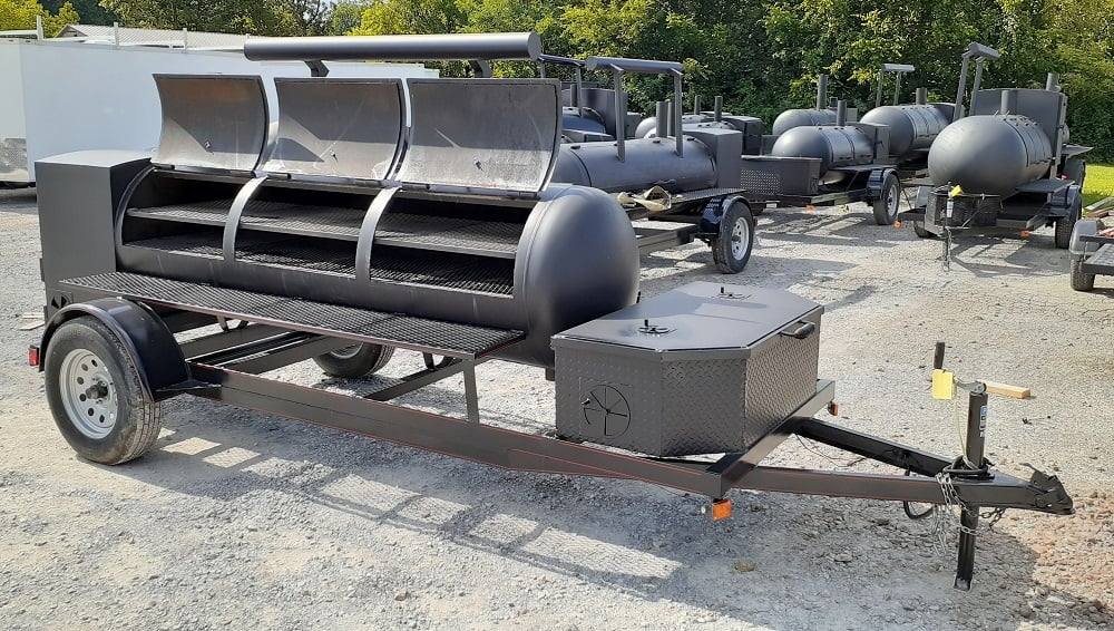 Smoker Trailer Double Sided 330gal Wood / Charcoal