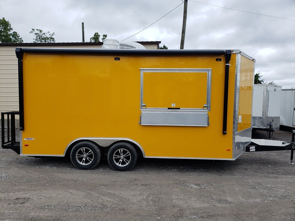 8.5 x 16 Penske Yellow Concession Food Trailer