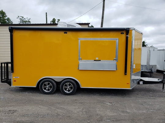 8.5 x 16 Penske Yellow Concession Food Trailer