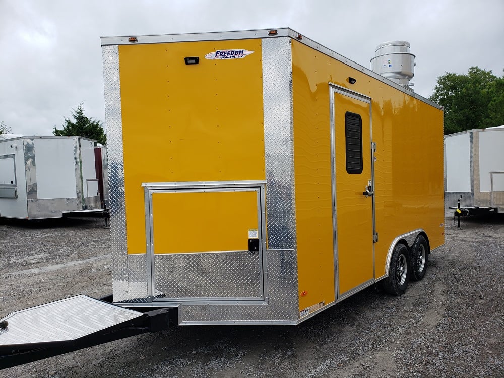 8.5 x 16 Penske Yellow Concession Food Trailer