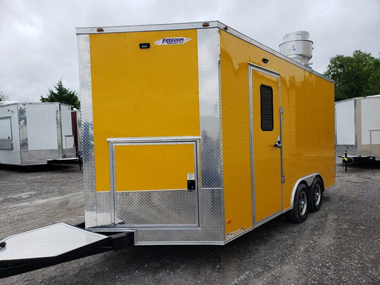 8.5 x 16 Penske Yellow Concession Food Trailer