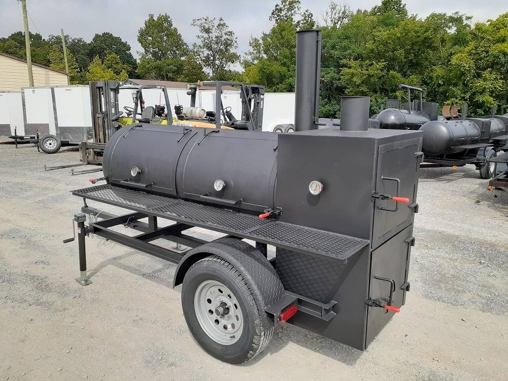 Smoker Trailer Heavy Duty 250 Gal Wood BBQ Cooker