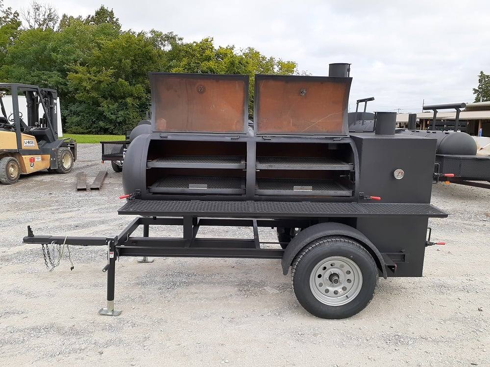 Smoker Trailer Heavy Duty 250 Gal Wood BBQ Cooker