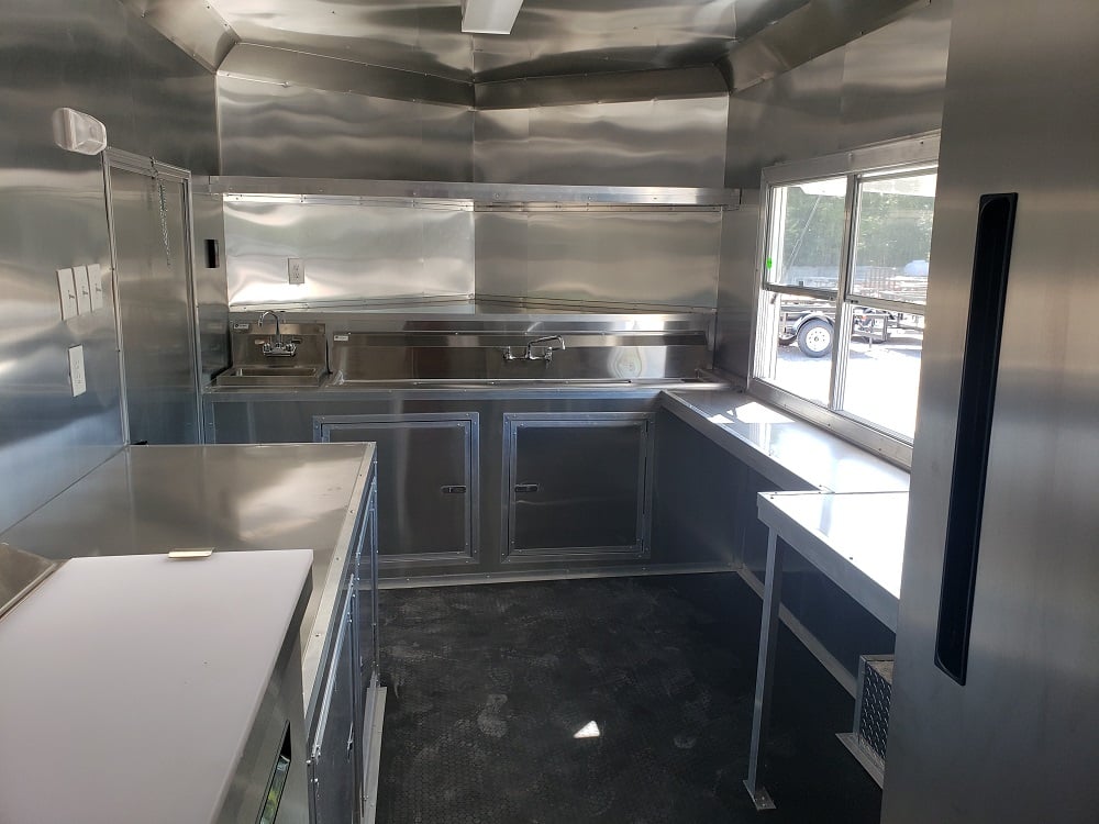 8.5' x 16' White Concession Food Trailer With Appliances