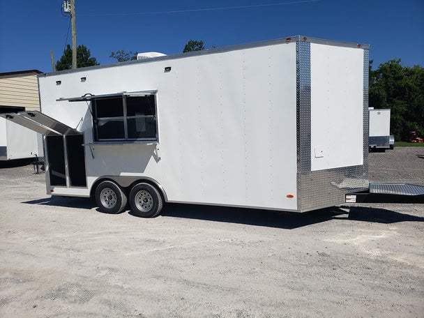 8.5 x 18 White Concession Food Trailer