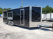 8.5' x 22' Black Porch Style Concession Food Trailer