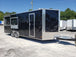 8.5' x 22' Black Porch Style Concession Food Trailer