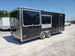 8.5' x 22' Black Porch Style Concession Food Trailer