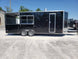 8.5' x 22' Black Porch Style Concession Food Trailer