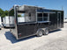 8.5' x 22' Black Porch Style Concession Food Trailer