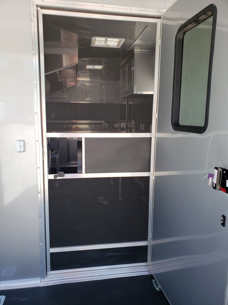 8.5' x 22' Black Porch Style Concession Food Trailer