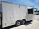 8.5' x 18' White Concession Food Trailer with Restroom and Appliances