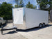 8.5' x 18' White Concession Food Trailer with Restroom