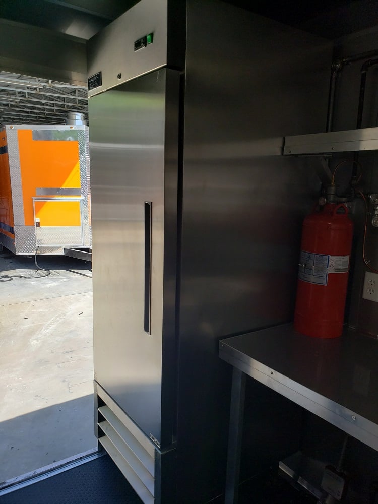 8.5' x 18' White Concession Food Trailer with Restroom and Appliances