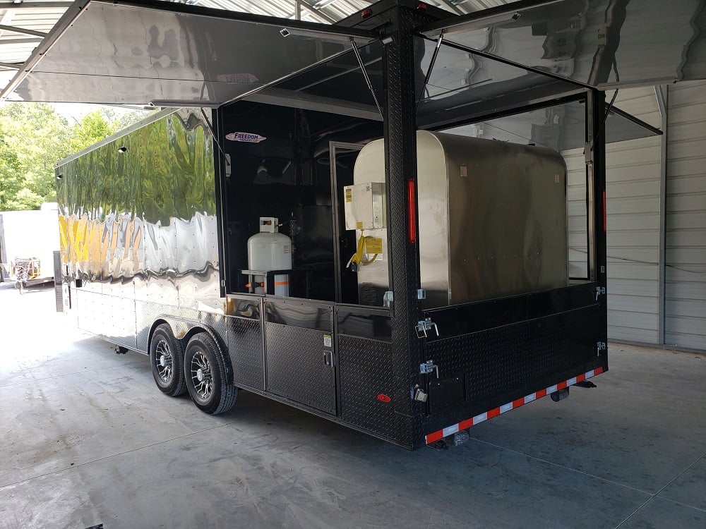 8.5 x 25 Porch Style Food Concession Trailer