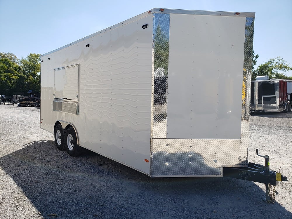 8.5 x 20 White Concession Trailer