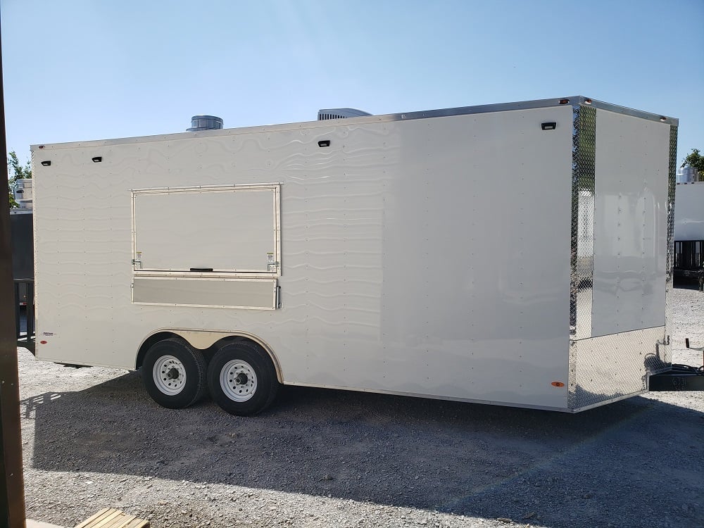 8.5 x 20 White Concession Trailer