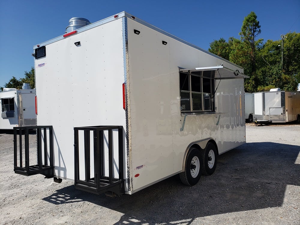 8.5 x 20 White Concession Trailer