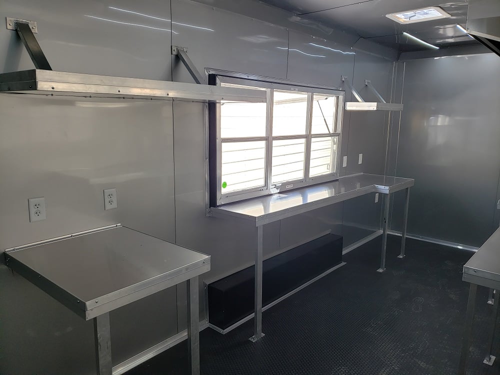 8.5 x 20 White Concession Trailer