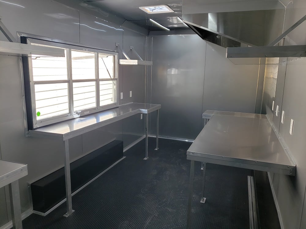 8.5 x 20 White Concession Trailer