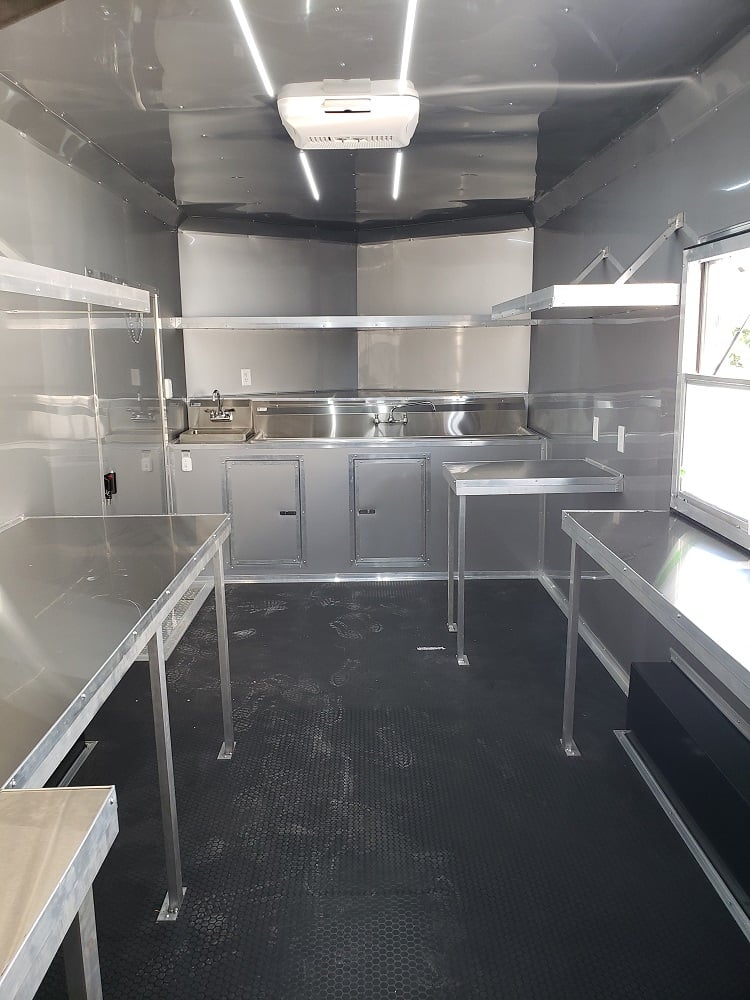 8.5 x 20 White Concession Trailer