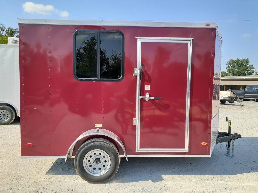 Enclosed Trailer 7' X 10' Brandy Wine Custom Equipment