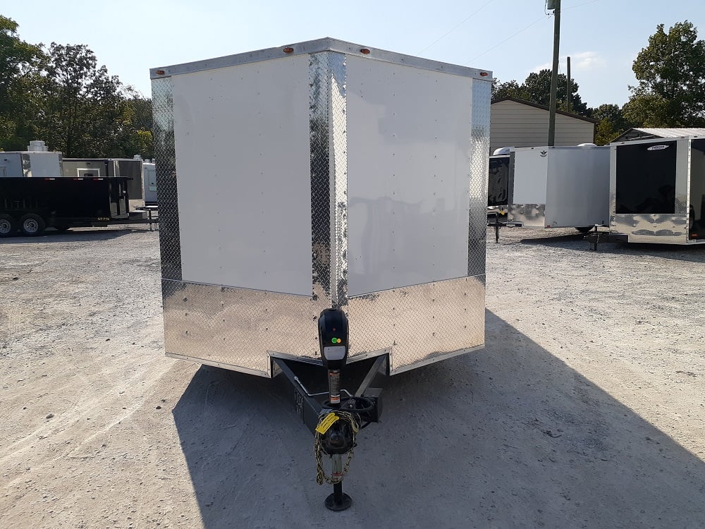 White Custom Enclosed Trailer 8.5' X 26' Car Hauler