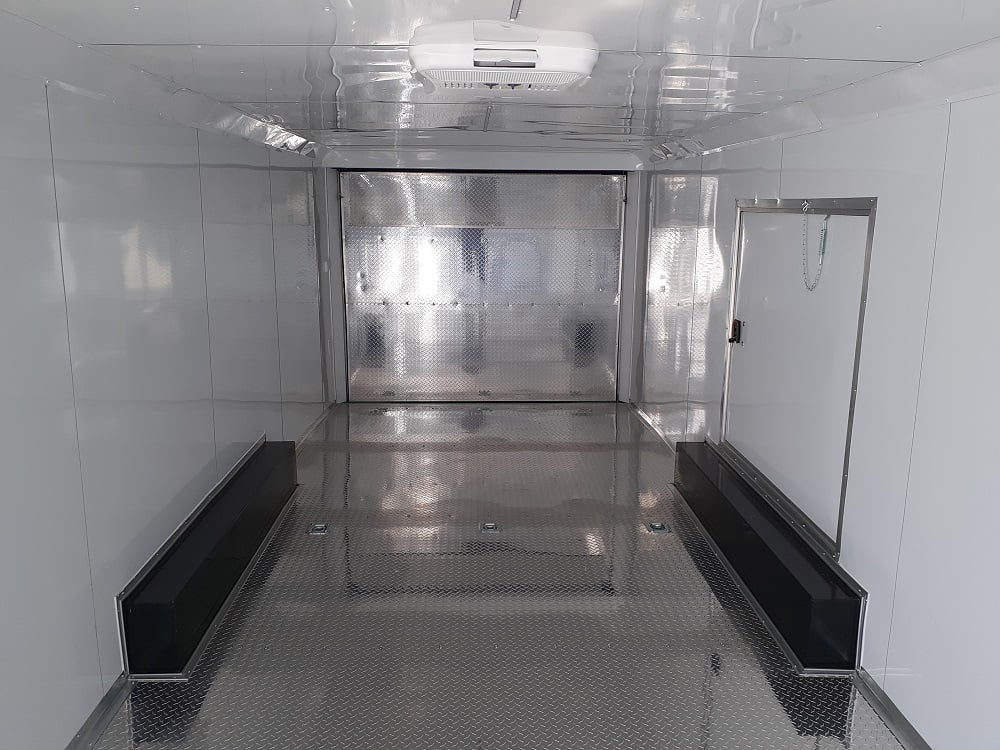 White Custom Enclosed Trailer 8.5' X 26' Car Hauler