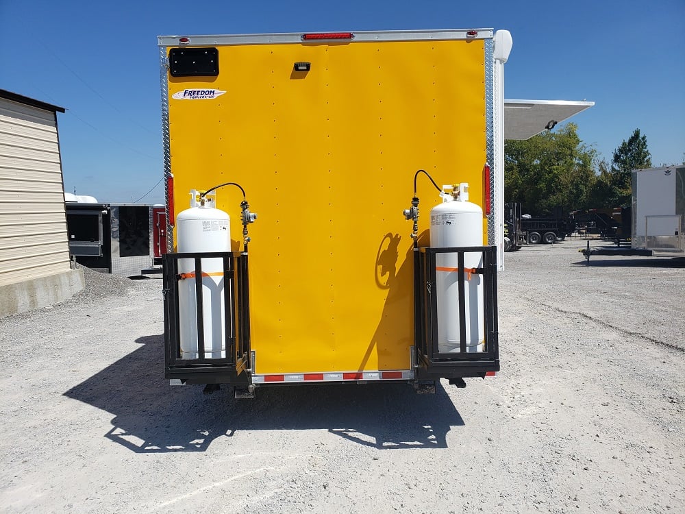 8.5' x 28' Yellow Food Concession Trailer With Appliances