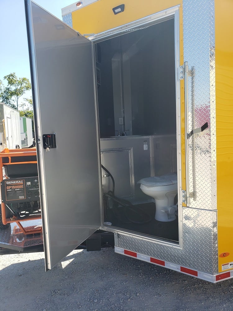 8.5' x 28' Yellow Food Concession Trailer With Appliances