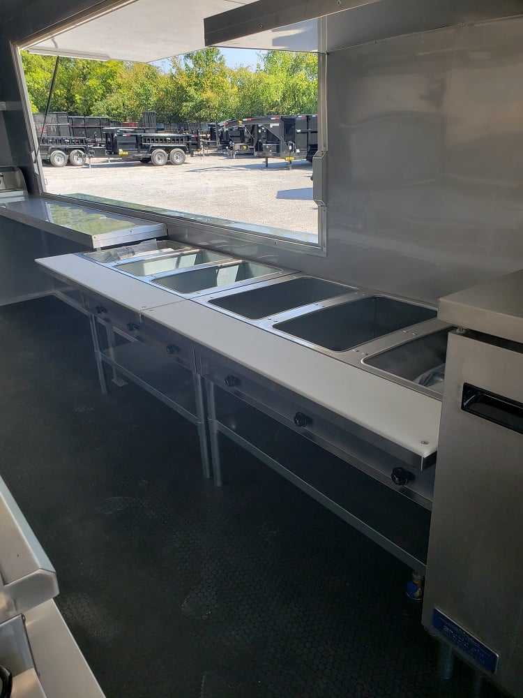 8.5' x 28' Cobalt Blue Catering Concession Food Trailer With Appliances