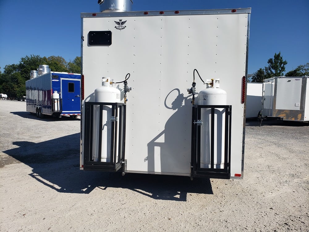 8.5' x 18' White Concession Food Trailer with Appliance