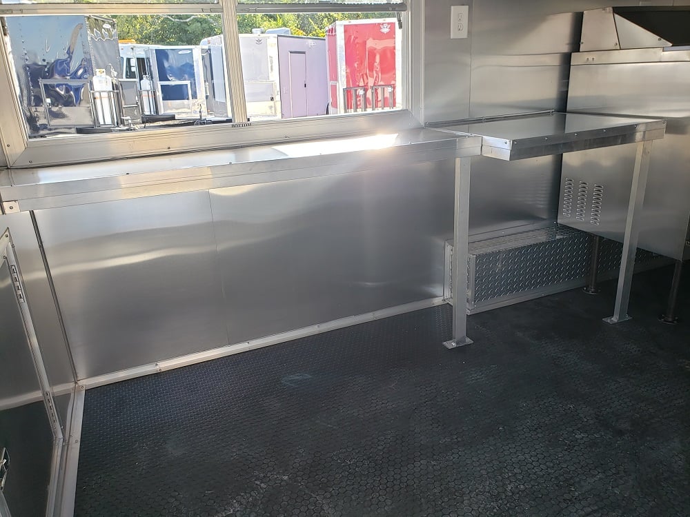 8.5' x 18' White Concession Food Trailer with Appliance