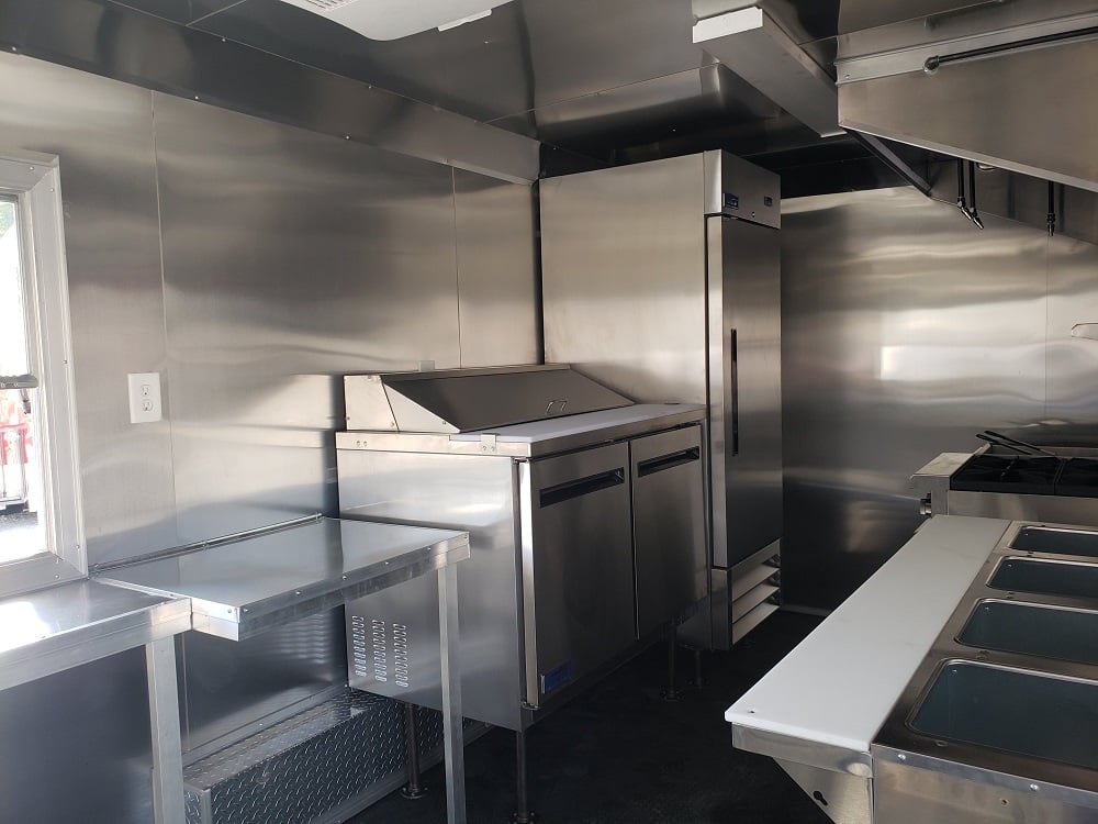 8.5' x 18' White Concession Food Trailer with Appliance