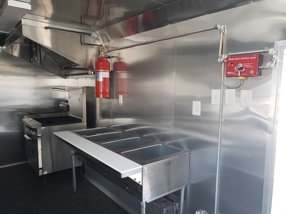 8.5' x 18' White Concession Food Trailer with Appliance