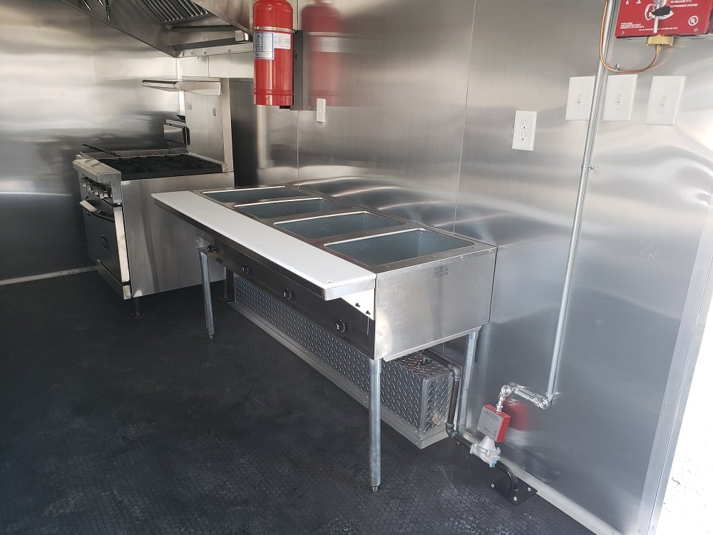 8.5' x 18' White Concession Food Trailer with Appliance