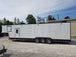 8.5' x 40' White Gooseneck Concession Food Trailer