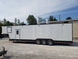 8.5' x 40' White Gooseneck Concession Food Trailer