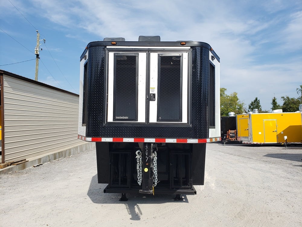 8.5' x 40' White Gooseneck Concession Food Trailer