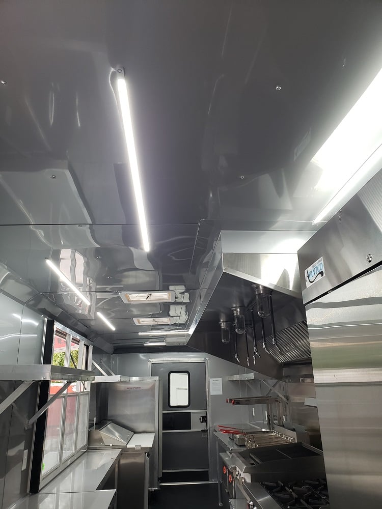 8.5 x 28 Grey Concession Food Trailer