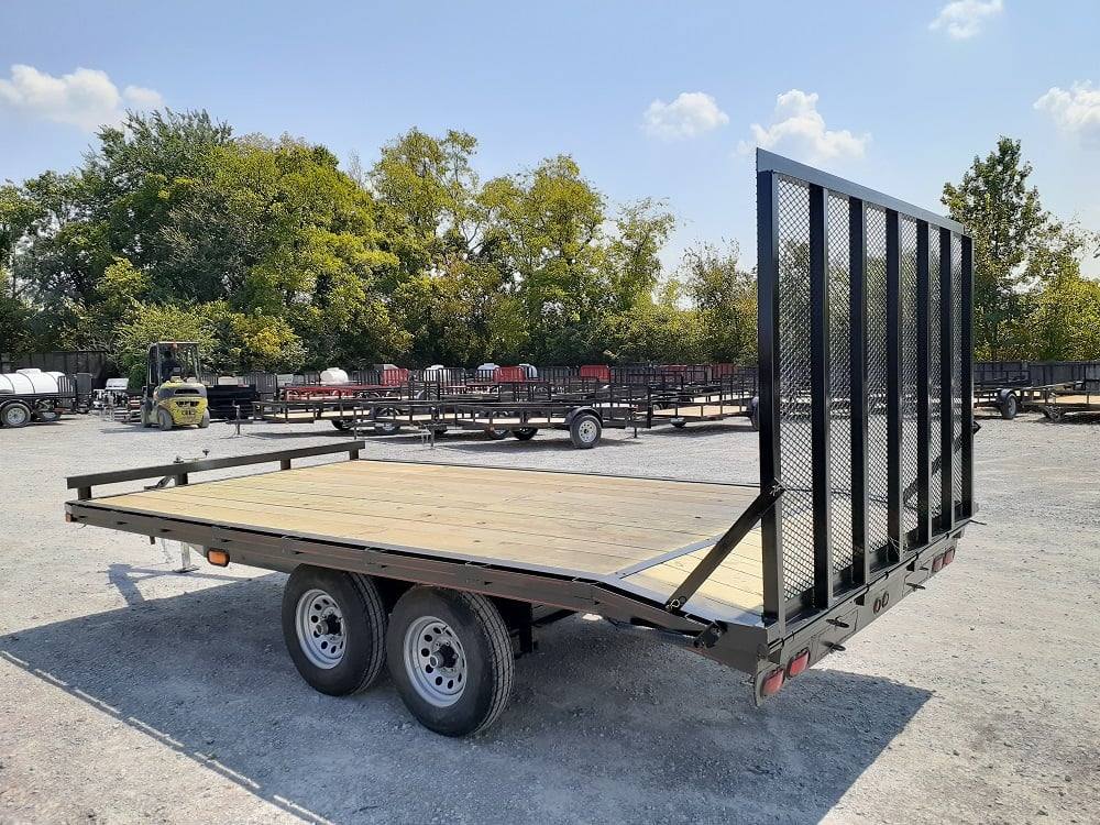Equipment Trailer 8.5' X 16' Tall Gate Heavy Duty Deck Over