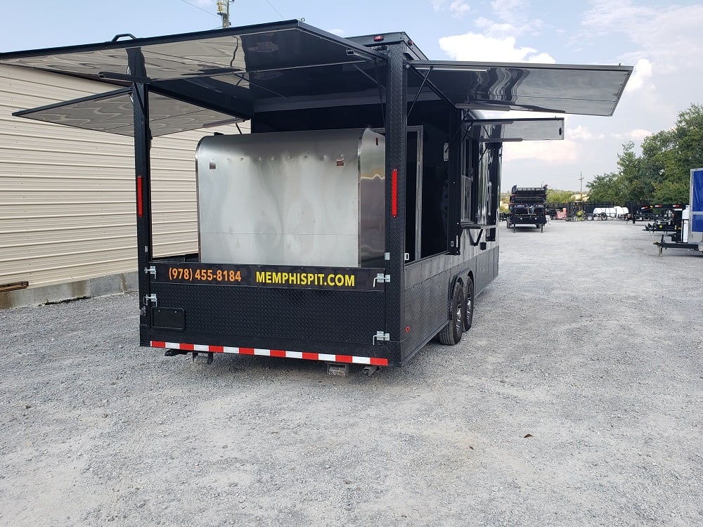 8.5 x 25 Porch Style Food Concession Trailer