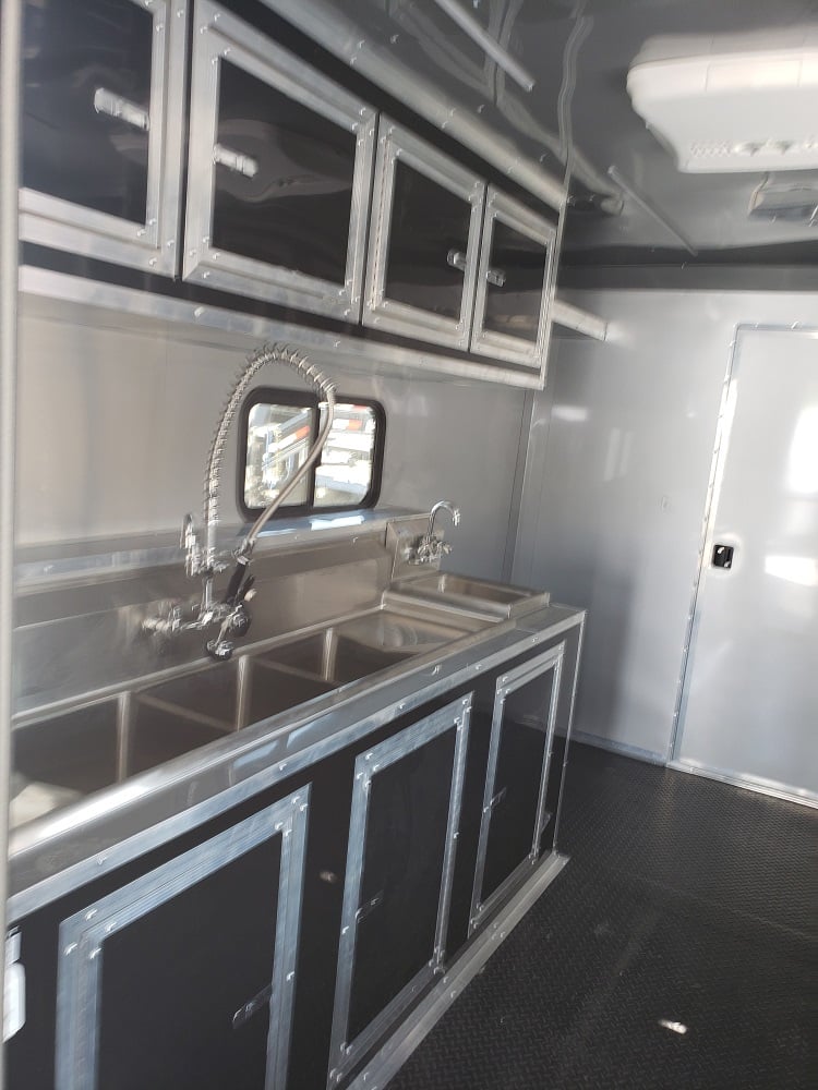 8.5 x 30 Silver Porch Style Concession Food Trailer