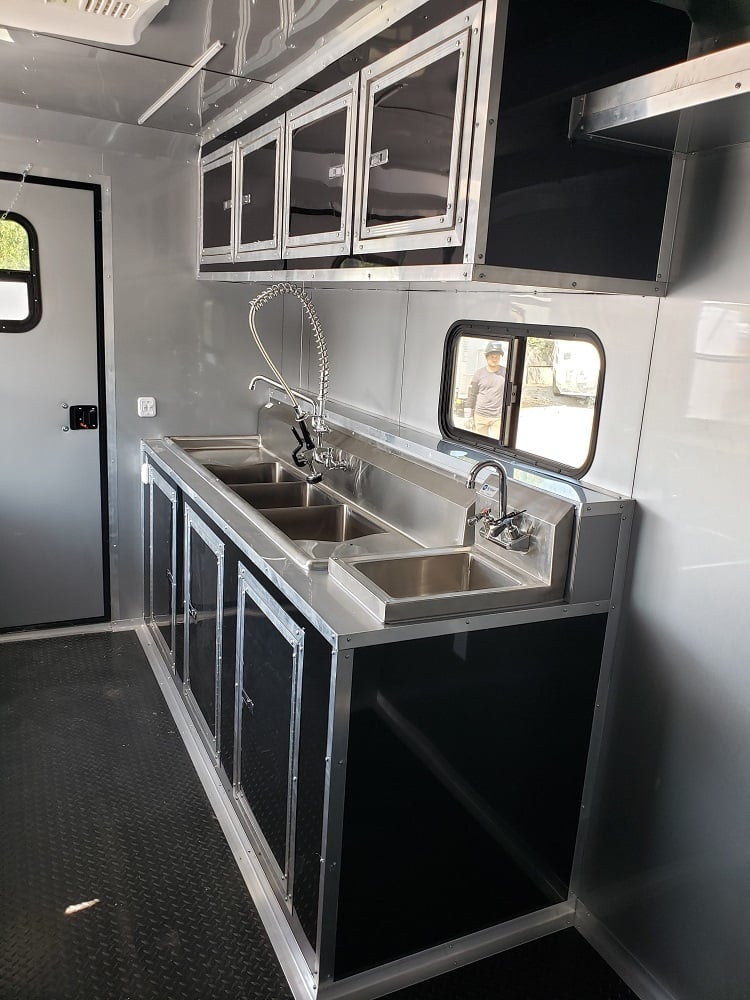 8.5 x 30 Silver Porch Style Concession Food Trailer