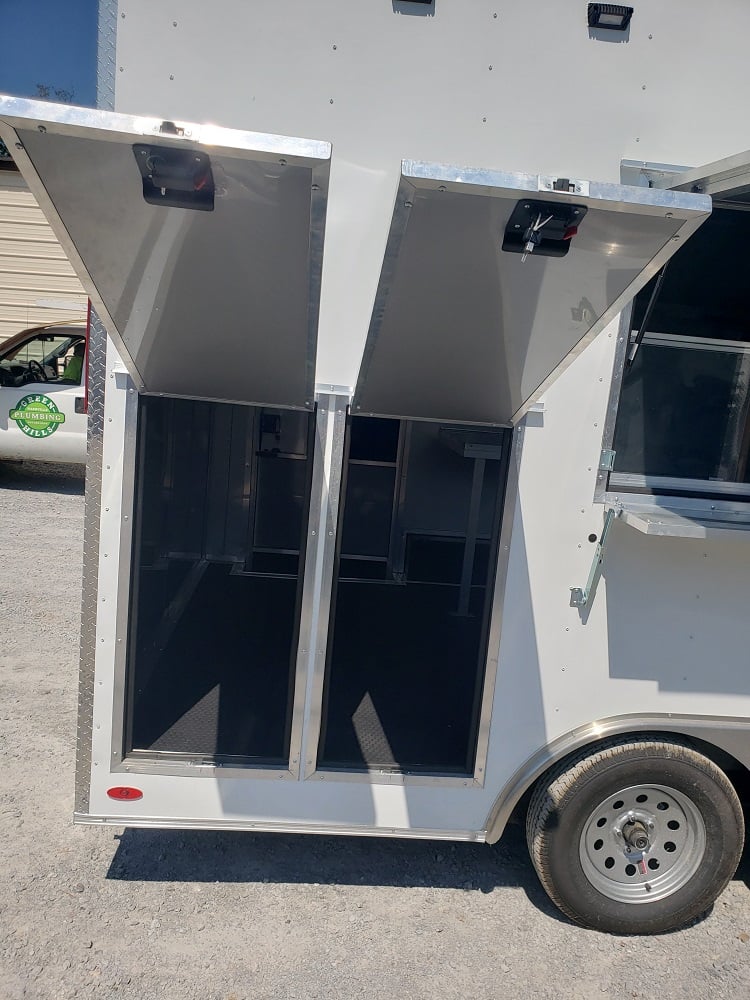 8.5' x 18' White Concession Food Trailer With Appliances