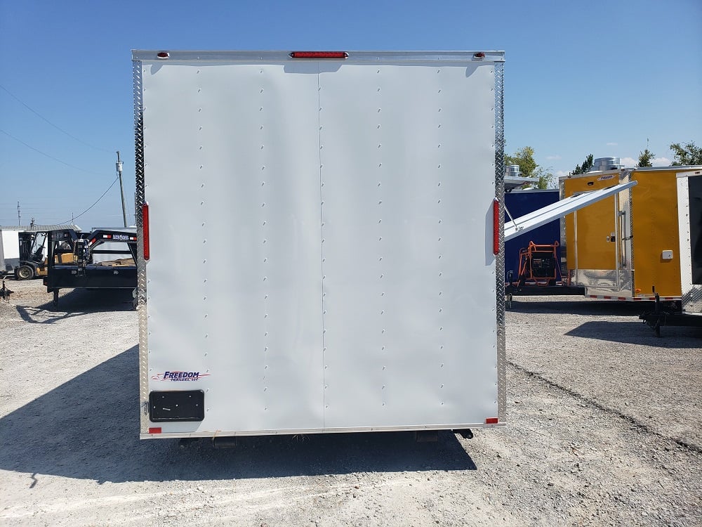 8.5' x 18' White Concession Food Trailer With Appliances