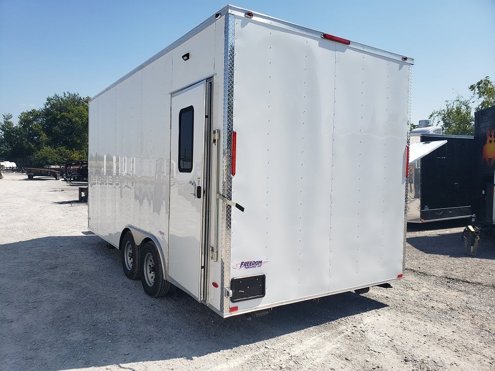 8.5' x 18' White Concession Food Trailer With Appliances