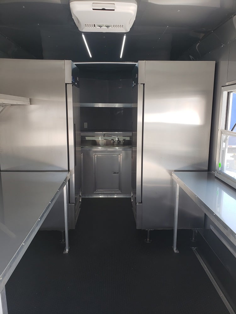 8.5' x 18' White Concession Food Trailer With Appliances