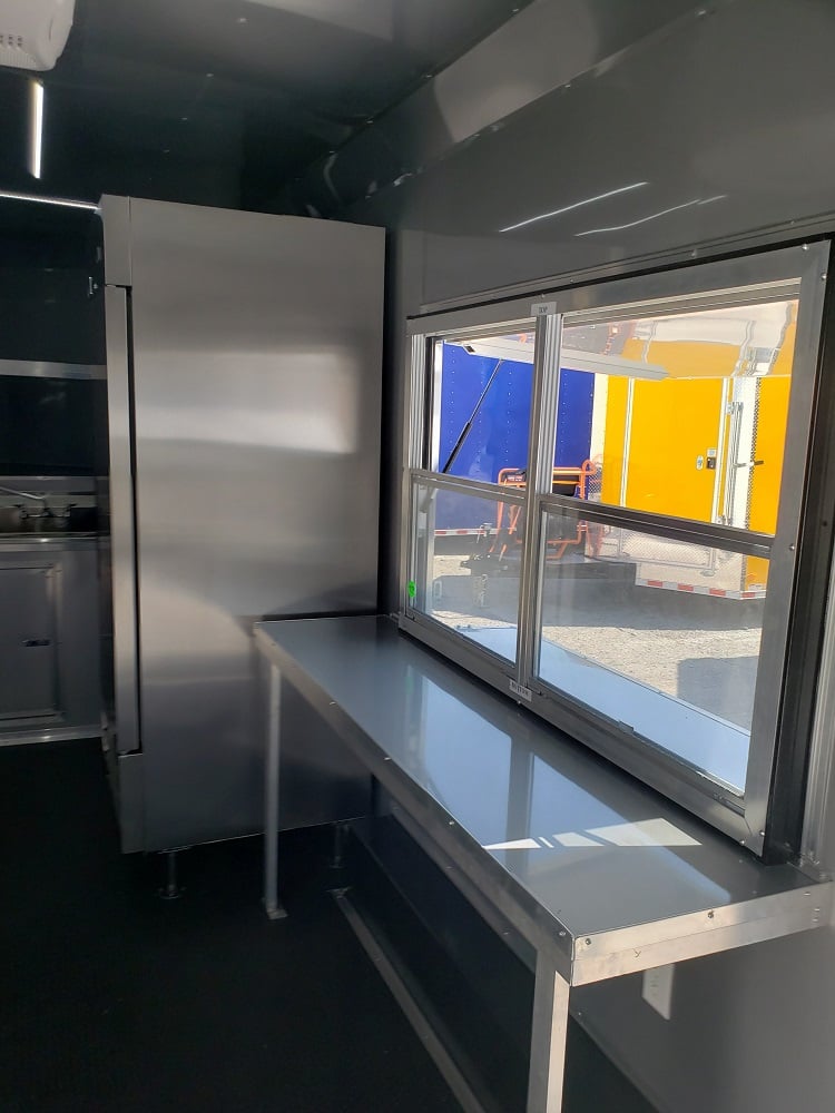 8.5' x 18' White Concession Food Trailer With Appliances