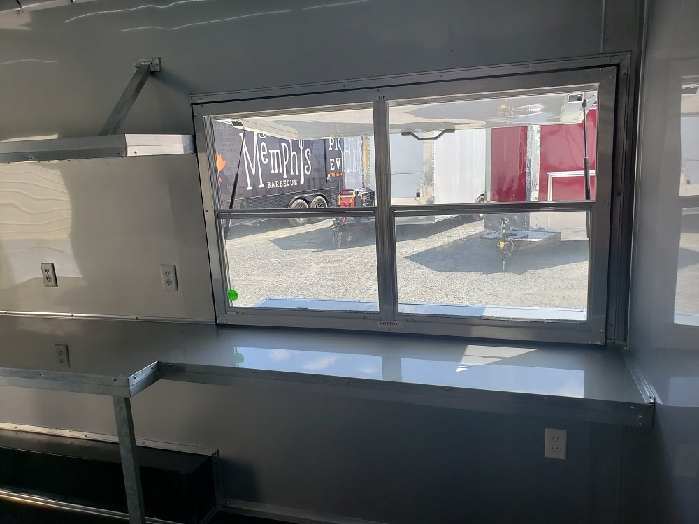 8.5' x 22' Lime Green Food Concession Trailer